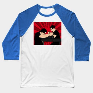 Funny Colorful Arm Wrestling Baseball T-Shirt